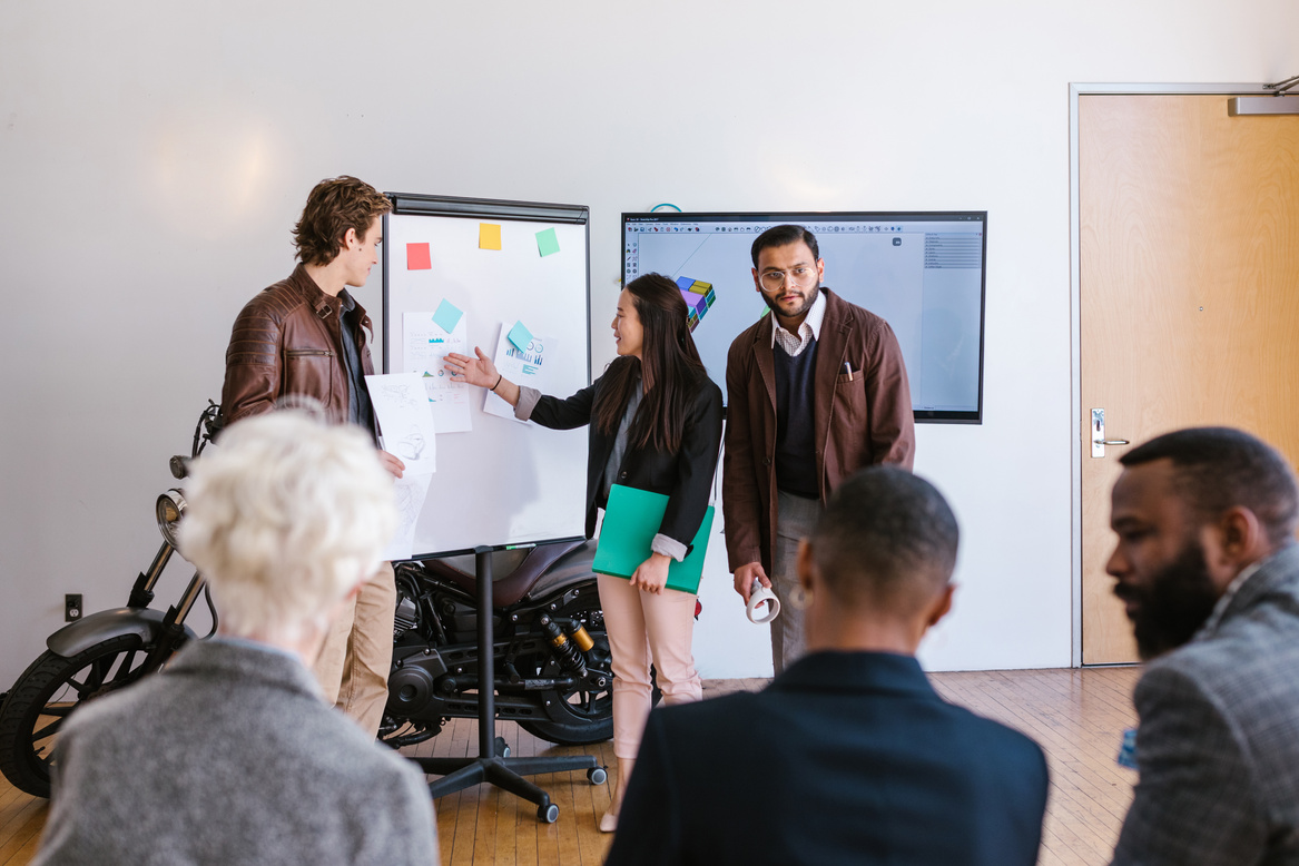 People Presenting in Front